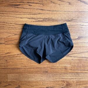 Lululemon Speed Up Shorts LR 2.5” Black Size 0